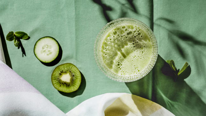 Cucumber, Kiwi, & Green Juice.