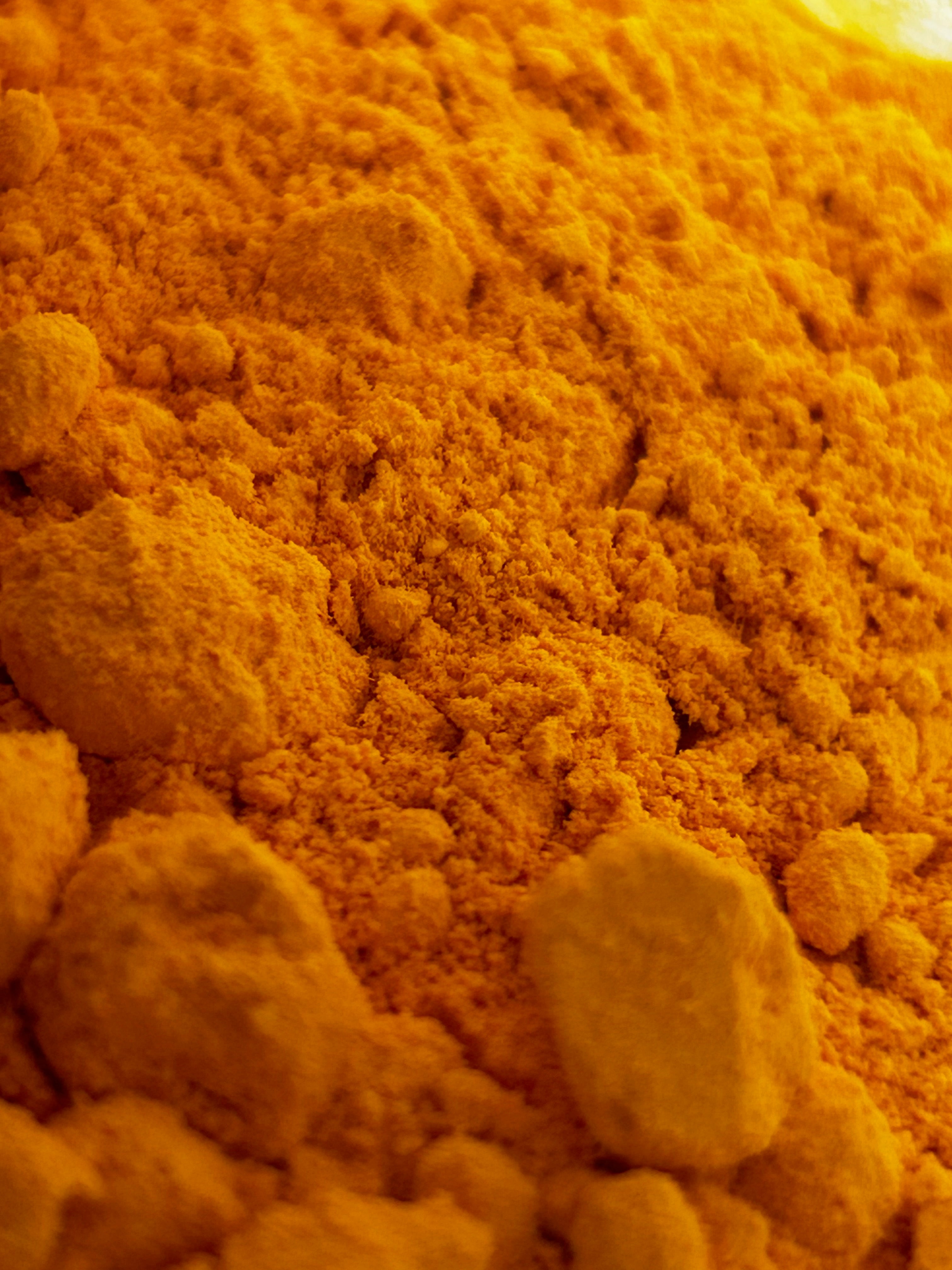 Close-up of a pile of yellow powder