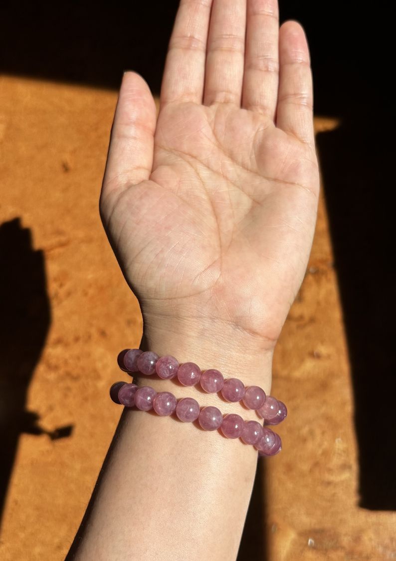 Red Rose Quartz Bracelet | AAAA Grade  | Unconditional Love, Emotional Healing, Compassion